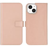 Selencia Echt Lederen Bookcase Apple iPhone 14 - Dusty Pink