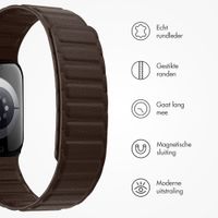 Accezz Magnetisch echt lederen bandje Apple Watch | 38/40/41/42 mm - Chocolate Brown