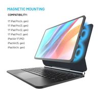 Fixed Typee QWERTY keyboard case iPad Pro 11 (2018-2022) / Air 4 (2020) / Air 5 (2022) / Air 11 inch (2025) M3 / (2024) M3 - Zwart