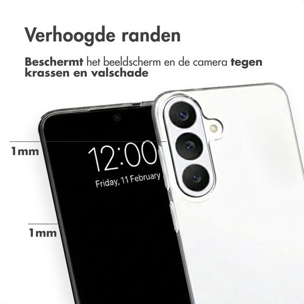 Accezz Clear Backcover Samsung Galaxy S26 FE - Transparant