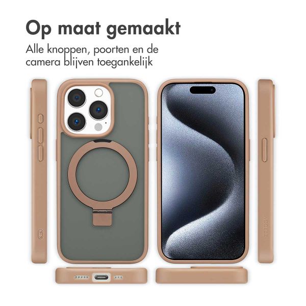 Accezz Ring Stand Backcover met MagSafe iPhone 15 Pro - Brown