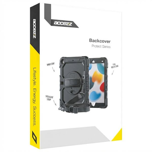Accezz Rugged Backcover met schouderstrap Samsung Galaxy Tab A8 - Zwart