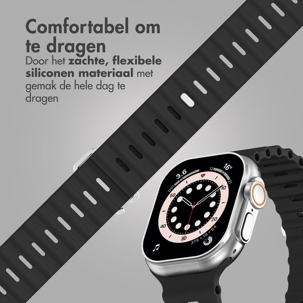 Accezz Ocean bandje Apple Watch | 44/45/46/49 mm - Zwart