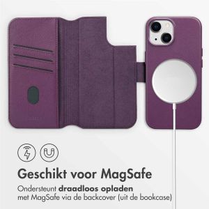 Accezz Leather Bookcase 2-in-1 met MagSafe iPhone 15 - Heath Purple