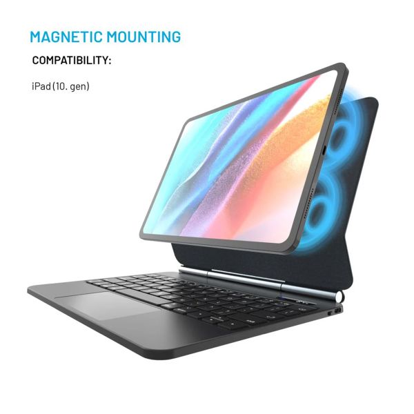 Fixed Typee QWERTY keyboard case iPad 11 (2025) 11 inch / iPad 10 (2022) 10.9 inch - Zwart