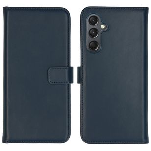 Selencia Echt Leren Bookcase Samsung Galaxy A25 (5G) - Blauw