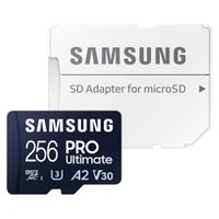 Samsung PRO Ultimate microSD - 256GB - inclusief SD adapter - UHS-I/U3/Full HD/4K UHD