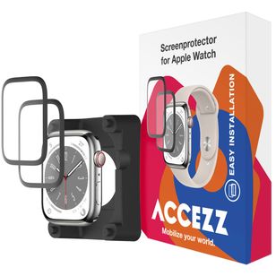 Accezz 2x Screenprotector met applicator Apple Watch Series 7-9 - 45 mm