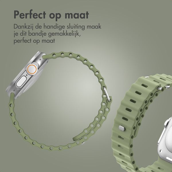 Accezz Ocean bandje Apple Watch | 44/45/46/49 mm - Khaki
