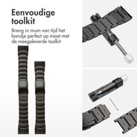 Accezz Mat Titanium bandje voor de Garmin Quickfit 26mm - Zwart