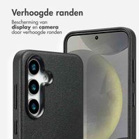 Accezz Echt leren hoesje + MagSafe Wallet Samsung Galaxy S25 - Onyx Black
