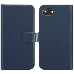 Selencia Echt Lederen Bookcase iPhone 16e - Blauw / Blue