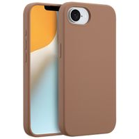 Accezz Liquid Silicone Backcover met MagSafe iPhone 16e - Lichtbruin