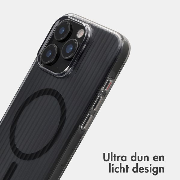 Accezz Lite Backcover met MagSafe | Fluted | Apple iPhone 16 Pro - Smokey Clear