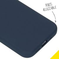 Accezz Liquid Silicone Backcover Apple iPhone 12 Mini - Donkerblauw