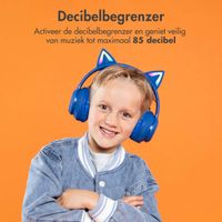 imoshion Draadloze Kinderkoptelefoon LED Light Cat Ear - Met AUX kabel - Cobalt Blue