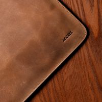 Accezz Leather Laptop hoes Apple MacBook 16 inch - Laptopsleeve - Cognac