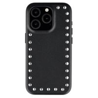 Selencia Studs Backcover met MagSafe Apple iPhone 15 Pro - Velvet Black