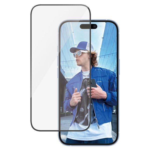PanzerGlass Ultra-Wide Fit Screenprotector incl. applicator in Fabrieksverpakking Apple iPhone 16 / 15