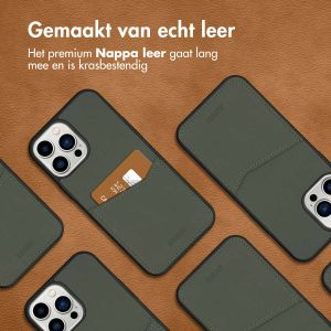 Accezz Premium Leather Card Slot Backcover iPhone 13 Pro Max - Groen