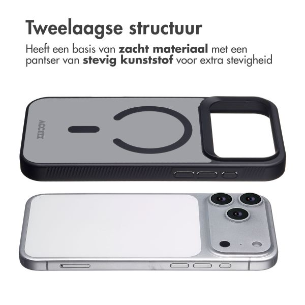 Accezz Rugged Frosted MagSafe Backcover Apple iPhone 17 Pro Max - Zwart