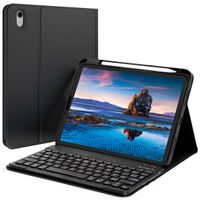 Accezz AZERTY Bluetooth Keyboard Bookcase iPad 11 (2025) 11 inch / iPad 10 (2022) 10.9 inch - Zwart