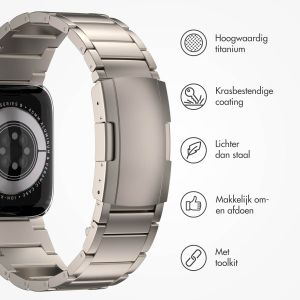 Accezz Mat Titanium bandje Apple Watch Series 1 t/m 9 / SE (38/40/41 mm) | Series 10 (42 mm) - Titanium