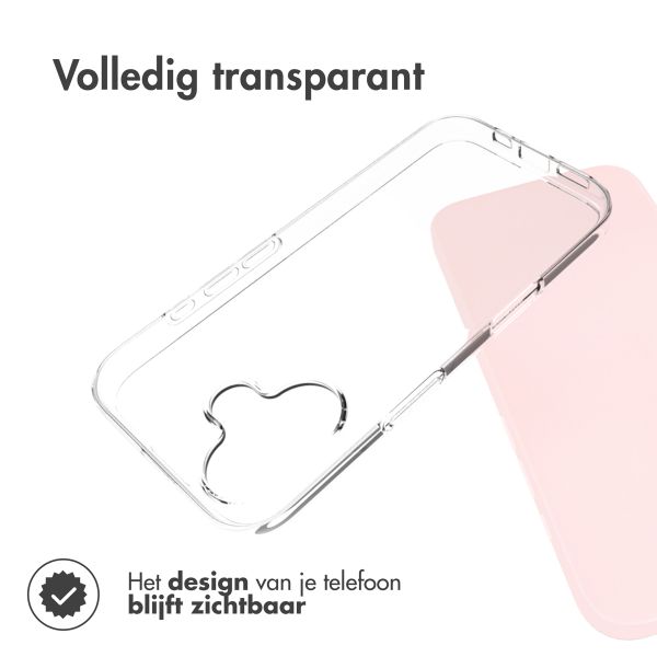 Accezz Clear Backcover Apple iPhone 17 - Transparant