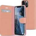 Accezz Wallet Softcase Bookcase iPhone 13 Pro - Rosé Goud