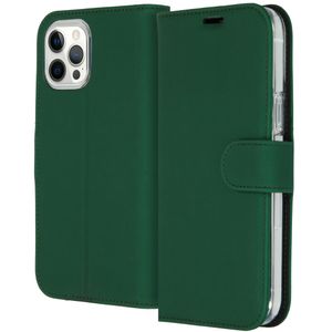 Accezz Wallet Softcase Bookcase iPhone 12 Pro Max - Groen