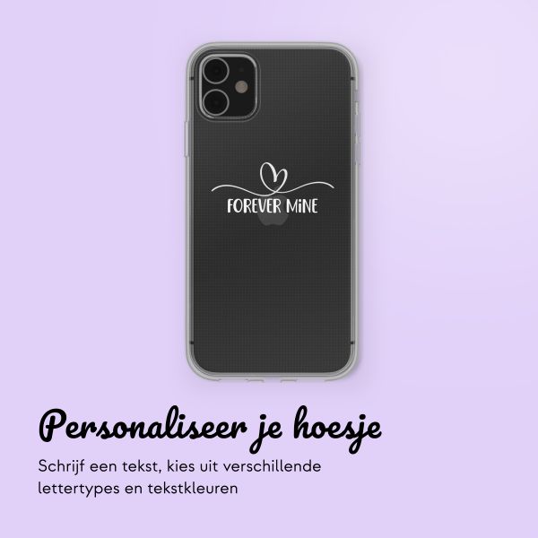 Gepersonaliseerd hoesje met sierlijk hartje iPhone 11 - Transparant