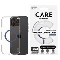 CARE by PanzerGlass Urban Combat Case MagSafe iPhone 16 Pro Max - Transparant / Blauw