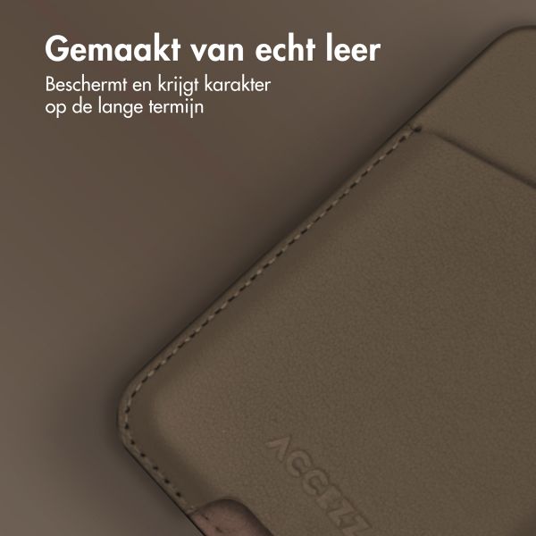 Accezz Leather Cardholder MagSafe - Kaarthouder met MagSafe - Coffee Brown