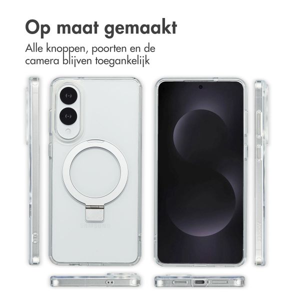 Accezz Ring Stand Backcover met MagSafe Samsung Galaxy S25 Edge - Transparant