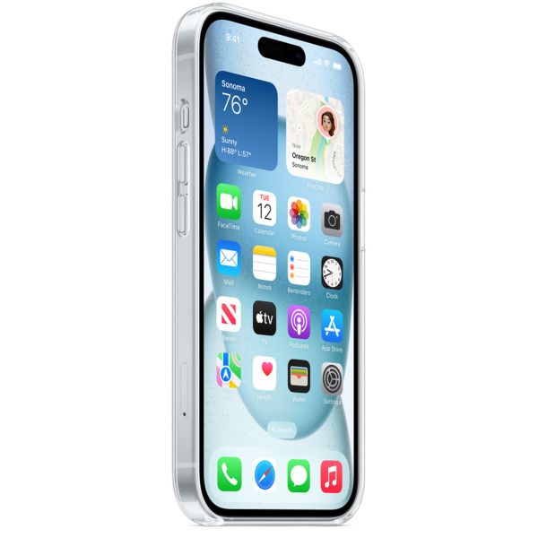 Apple Clearcase MagSafe Apple iPhone 15 - Transparant