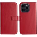 Selencia Echt Lederen Bookcase iPhone 16 Pro Max - Rood