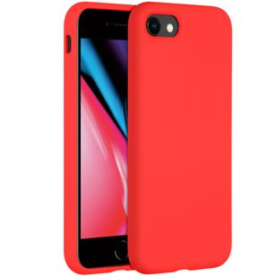 Accezz Liquid Silicone Backcover iPhone SE (2022 / 2020) / 8 / 7 - Rood