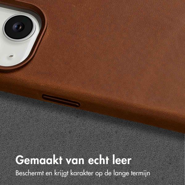 Accezz Vintage Leather Magsafe Backcover iPhone 14 - Tabacco Cognac