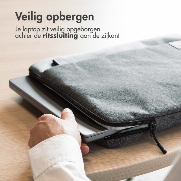 imoshion Laptop hoes 15-16 inch - Laptopsleeve met handvat - Geschikt voor laptops tot 15.6 inch - Grijs