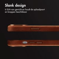 Accezz Vintage Leather Magsafe Backcover iPhone 15 - Tabacco Cognac