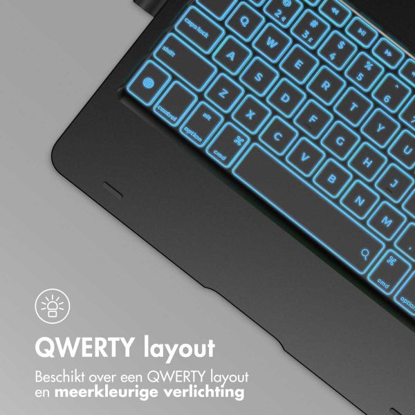 Accezz 360 Slim Keyboard Bookcase QWERTY iPad 10.2 inch (2019/2020/2021) / iPad Pro 10.5 (2017) - Zwart