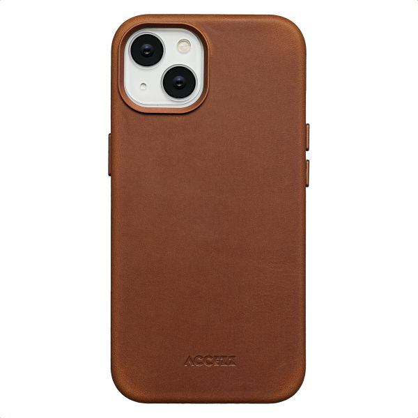 Accezz Vintage Leather Magsafe Backcover iPhone 14 - Tabacco Cognac