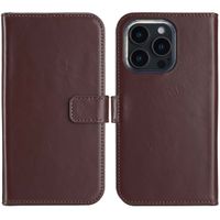 Selencia Echt Leren Bookcase Apple iPhone 16 Pro Max - Bruin