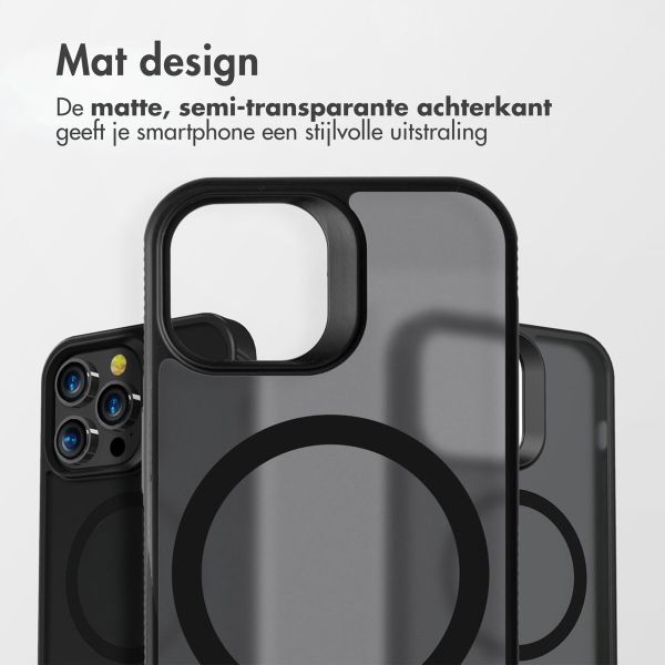 Accezz Rugged Frosted MagSafe Backcover Apple iPhone 14 Pro Max - Zwart