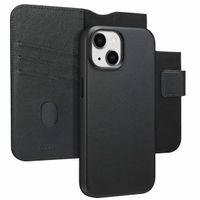 Accezz Leather Bookcase 2-in-1 met MagSafe iPhone 15 - Onyx Black