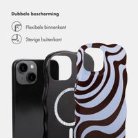 Selencia Vivid Wavy Backcover met MagSafe Apple iPhone 14 / 13 - Dream Swirl Chocolate