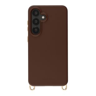 Selencia Rivièra MagSafe Backcover met afneembare haakjes Samsung Galaxy S25 / S24 - Choco Brown