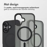 Accezz Rugged Frosted MagSafe Backcover iPhone 16 - Zwart