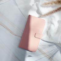 Selencia Echt Leren Bookcase Apple iPhone 12 Mini - Dusty Pink