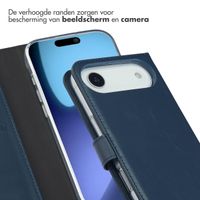 Selencia Echt Leren Bookcase Apple iPhone 17 Air - Blauw